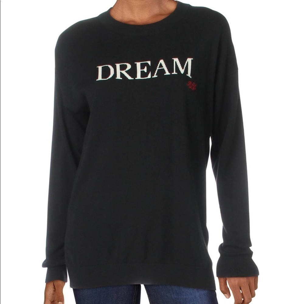 Lauren Ralph Lauren Black "DREAM" Logo Sweater